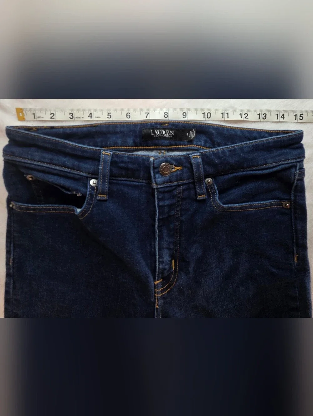 Lauren Ralph Lauren Women's Dark Wash Skinny Jeans Size 6 Stretch Denim